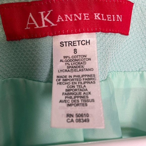 Anne‎ Klein Blazer Light Green Spring Summer Boho Fairy core Size Stretch 8 - Picture 4 of 12